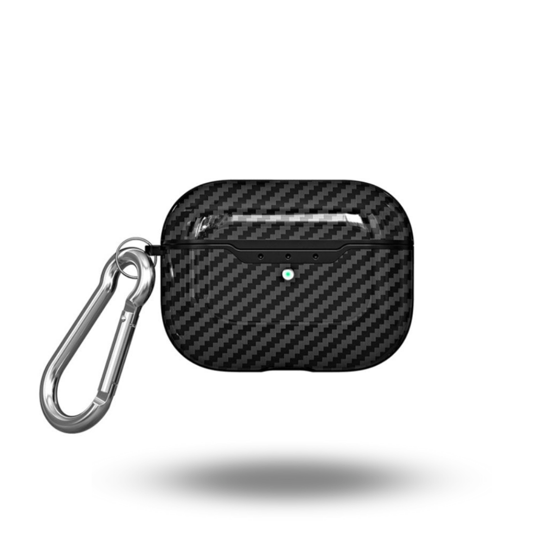 AirTagVault Switch Cover For Airpods Pro 2 Case TPU PC Protective Cover For Apple AirPods 3 2 Case Earphone Accessories Carbon fiber Pattern