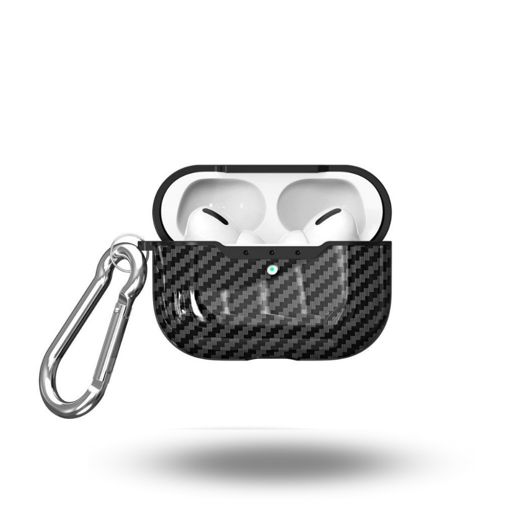 AirTagVault Switch Cover For Airpods Pro 2 Case TPU PC Protective Cover For Apple AirPods 3 2 Case Earphone Accessories Carbon fiber Pattern