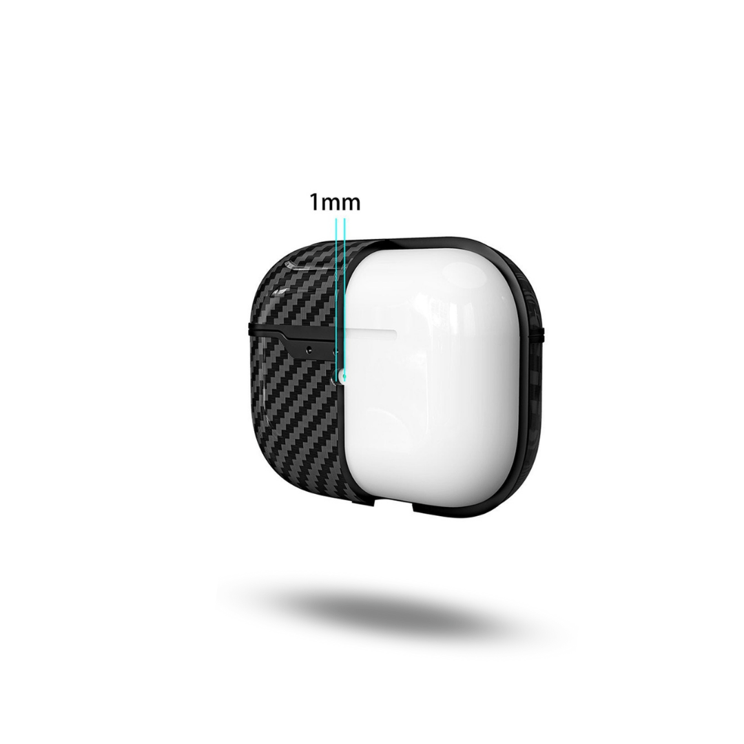 AirTagVault Switch Cover For Airpods Pro 2 Case TPU PC Protective Cover For Apple AirPods 3 2 Case Earphone Accessories Carbon fiber Pattern